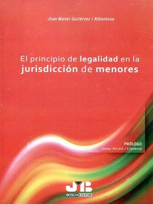 cover image of El principio de legalidad en la jurisdicción de menores
